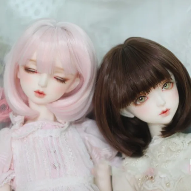 BJD SD Doll Accessories Short Hair Wigs for 1/3 1/4 1/6 BJD Dolls DIY Replace 2