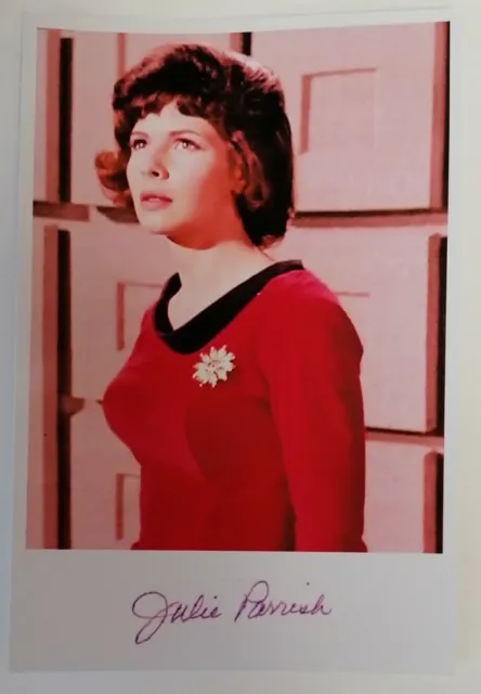 PRINT - Star Trek 1960s OS Autograph Reprint Photo 6"X4" Actor Julie Parrish
