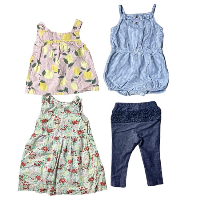 18-24 months baby girls name brand bundle lot h&m old navy carters summer