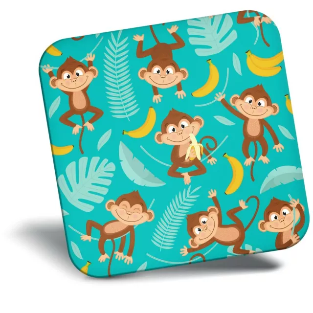 Awesome Fridge Magnet - Cute Monkey & Banana Pattern Kids  #44795