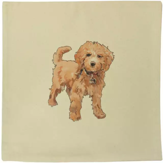 40cm 'perro cavapoo ' Funda de cojín de lona (CV00029975)