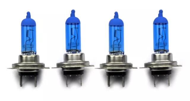 4 x H7 12V 55W Xenon Super Star ECHTE 8500K Birne Halogen blau beschichtet  WOW