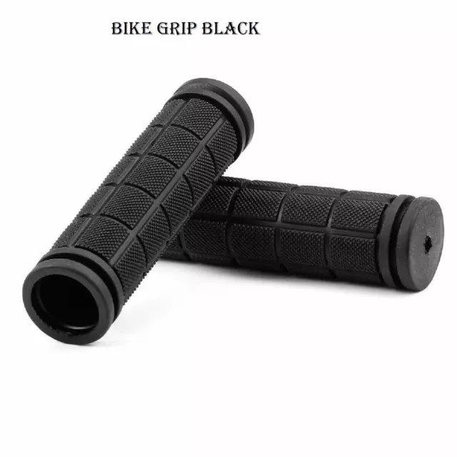 Soft Bike Handle Bar Grips Hand Grip BLACK MTB BMX Cycle Road Mountain-Bicycle