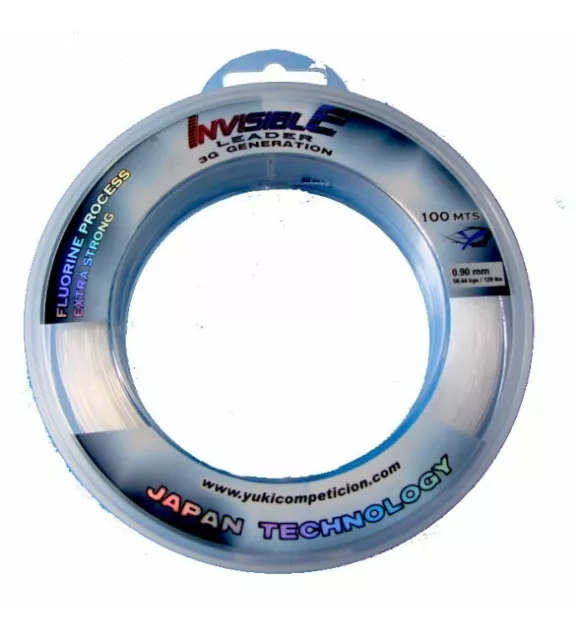 Filo Da Pesca Yuki Nylon Invisibile Mm 0,40 Lbs 40 Bobina Mt 100