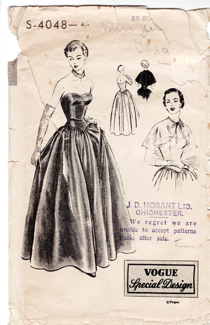 dresses for gala evening Vogue Vintage Dress & Bolero V2082 – The Fold Line main image 0