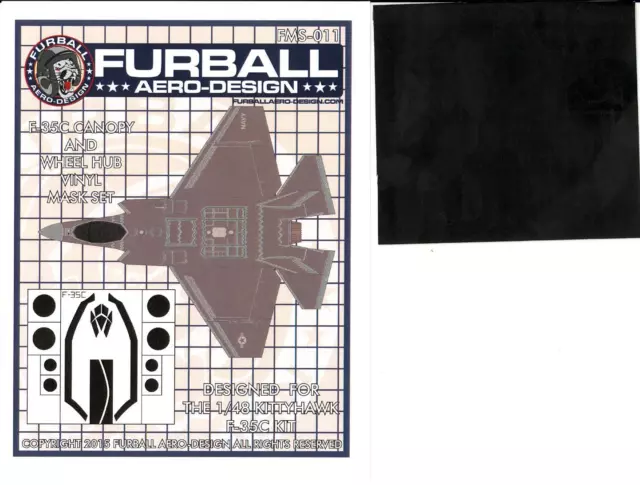 Furball Decals 1/48 LOCKHEED F-35C LIGHTNING Canopy & Wheel Hub Vinyl Mask Set