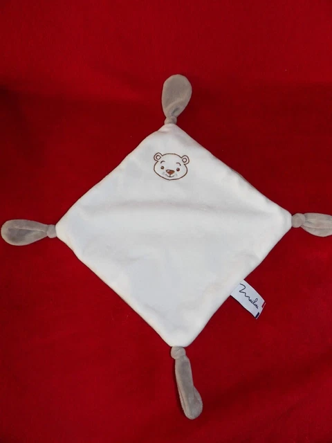 Doudou Plat Mailou Doudou et Compagnie Ours Blanc Gris NEUF