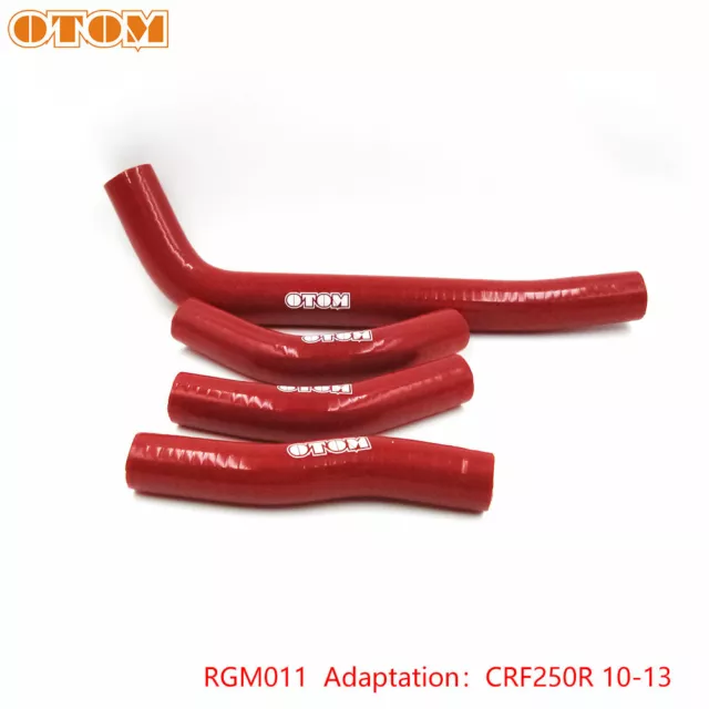 4x Motorcycle Silicone Radiator Hose Kit RGM011 For HONDA CRF CRF250R 2010-2013