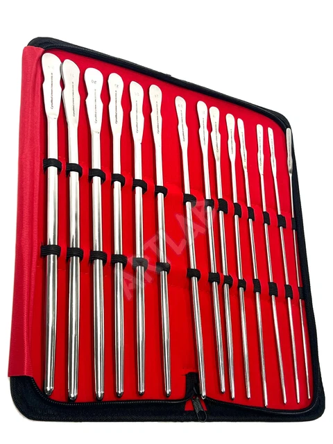 Kit Of 14Pcs German Dittel Dilator - 8Fr- 34Fr Urethral Sounds Urology Tools Kit Of 14Pcs German Dittel Dilator - 8Fr- 34Fr Urethral Sounds Urology Tools