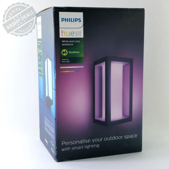 Philips Hue Impress White & Colour Ambiance Smart Outdoor Wall Light - NEW 2
