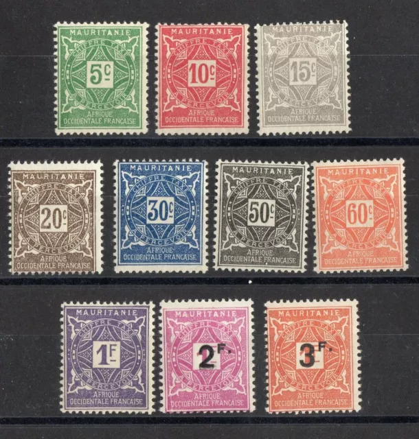 MAURITANIE SERIE COMPLETE DE 10 TIMBRES TAXES N°17/26 NEUF* Cote: 15€