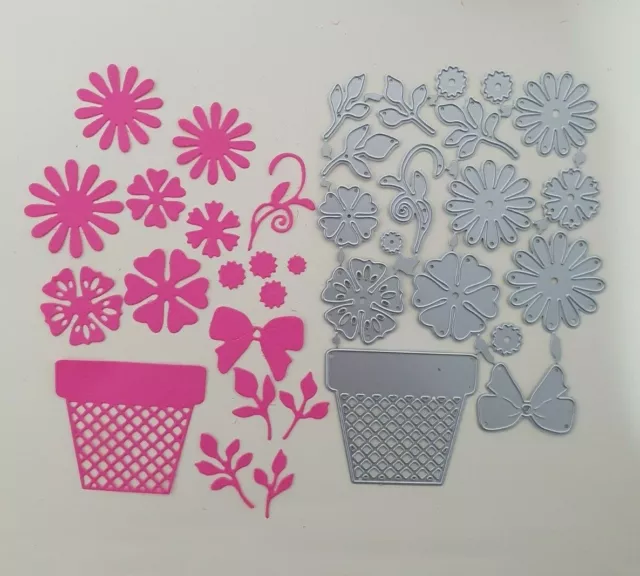Craft Metal cutting die Scrapbook paper Cards - Flower pot set