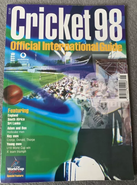 Cricket 98 - Official International Guide - preview of 1999 World Cup  & more
