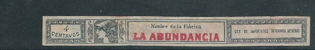 ARGENTINA circa(?) REVENUE 4c LA ABUNDANCIA VF USED