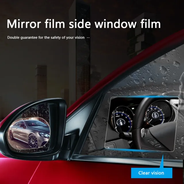 2 Pack Car Side Window Protecitve Film Clear Anti Fog Rainproof Film Universal H 2
