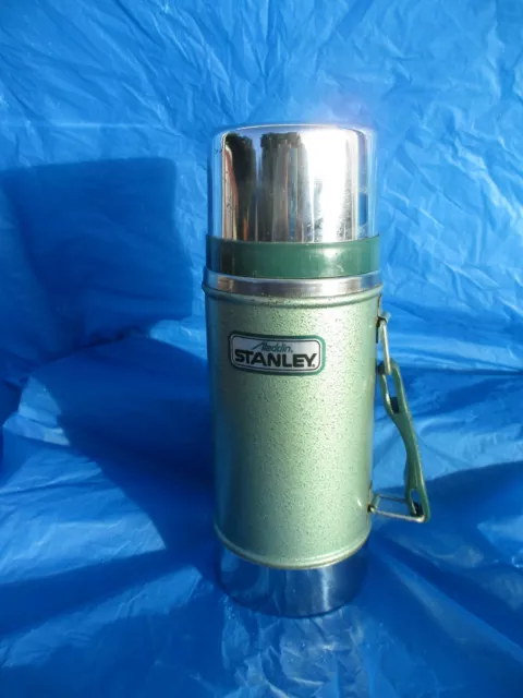 Vintage Aladdin Stanley Thermos 24 Oz Wide Mouth Green Vacuum Bottle A1350B