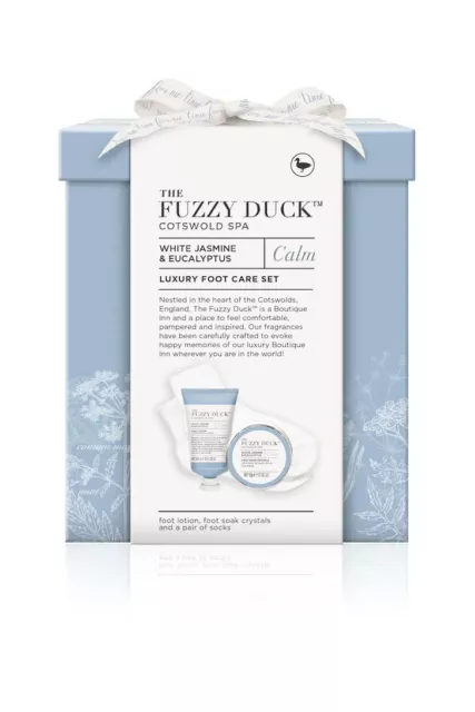 The Fuzzy Duck Cotswold Spa weiß Jasmin & Eukalyptus Luxus Fußpflege Set