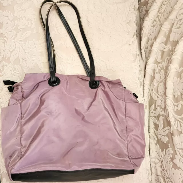 Steve Madden Purple Quilted Oversized Tote Bag 14 x 13 x 5 inches 3