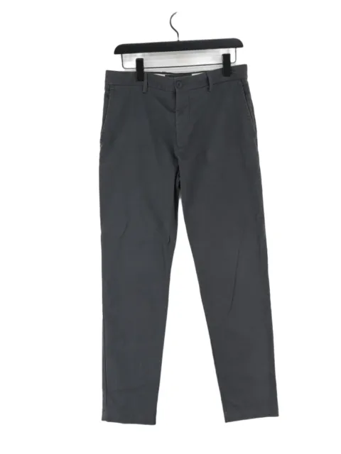 Pantaloni abiti da uomo Zara W 31 in cotone grigio con elastan pantaloni abiti dritti