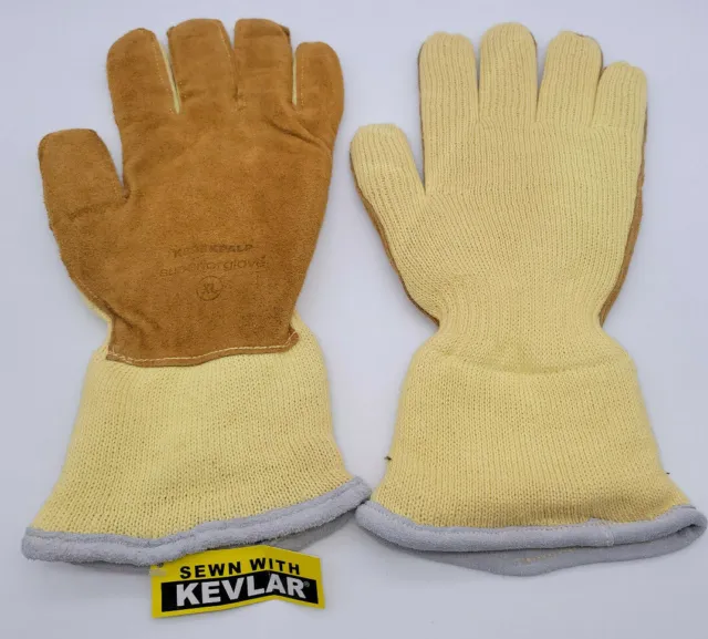 NEW SUPERIOR GLOVE Dragon High-Heat Leather Palm w/ Kevlar® Outer Shell ...