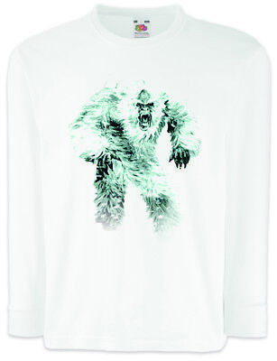 Yeti I Kids Long Sleeve T-Shirt Monster Bigfoot Creature Sasquatch Nepal Snowman