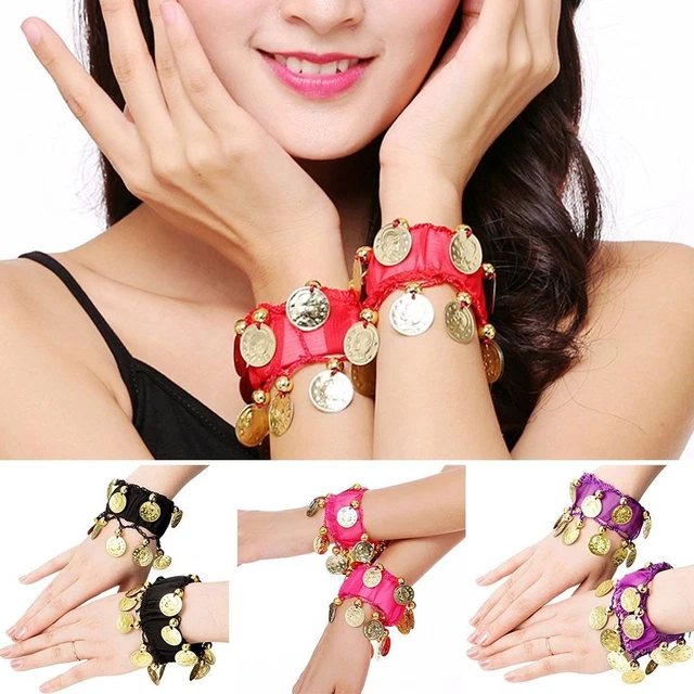 d'or Manchette à main Bracelet Hochet Bracelet Bracelets de danse du ventre