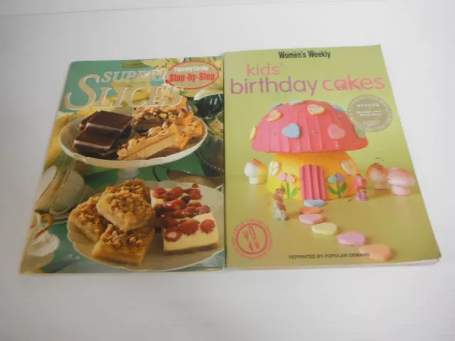 Kids Birthday Cakes Super Slices Cookbook PB by Womens Weekly Family Circle x 2