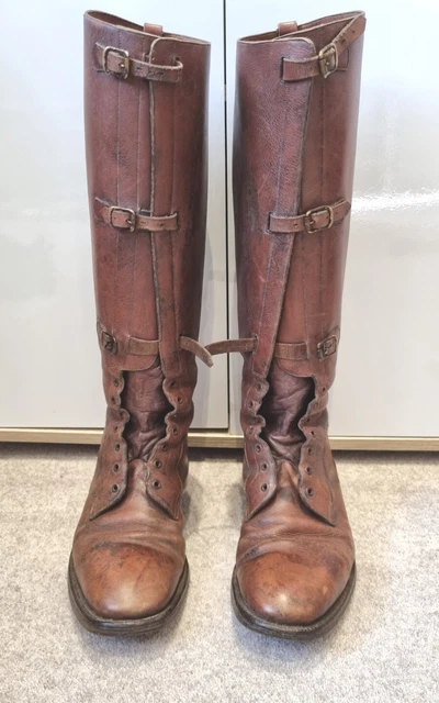 ORIGINAL WW2 BRITISH Army Military Cavalry Tan Leather Riding Boots £ ...