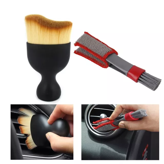 Brosse douce pour nettoyage intérieur de voiture mini design compact fixation p