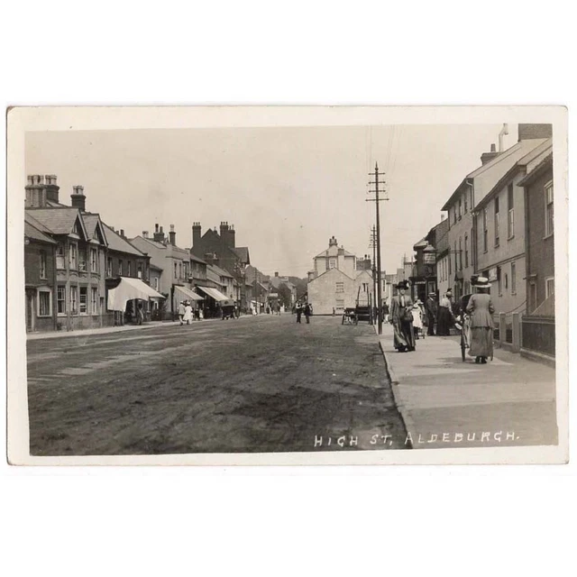 ALDEBURGH High Street, Sussex RP Postcard Postally Used 1912