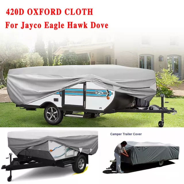 12-14ft/3.7 - 4.2M Camper Trailer Caravan Cover For Jayco Eagle Hawk Dove Tent