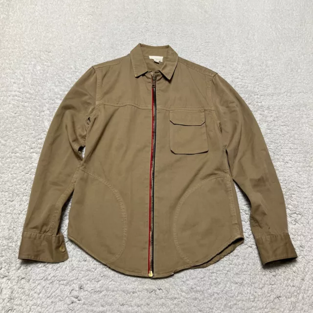 Band of Outsiders Jacket Men Size 2 Brown Canvas Army Full Zip Casual