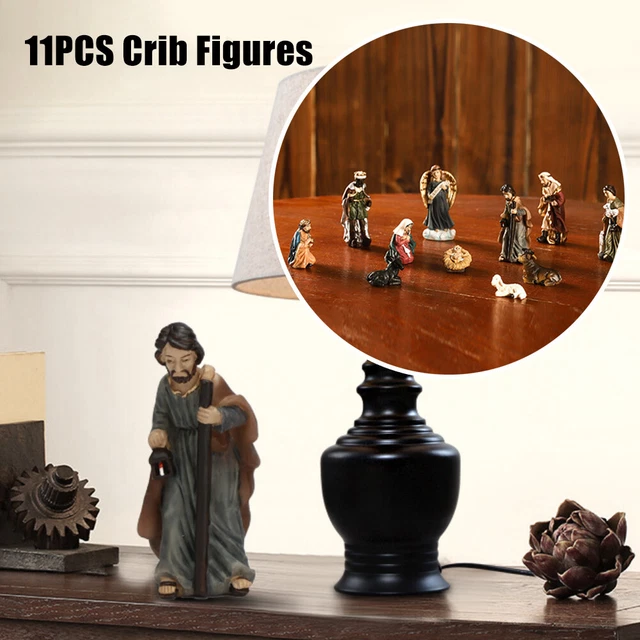 Tabletop Home Decor Figurines Manger Christmas Crib Figures Resin Statue