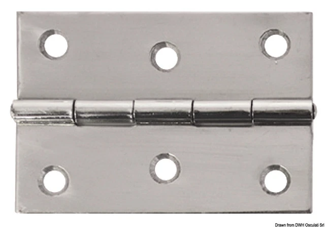 Charnière Inox MM 75x50 Marque Osculati 38.822.04