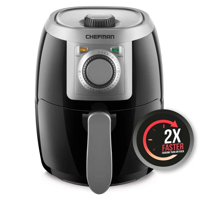 CHEFMAN TURBOFRY AIR Fryer with AdjustableTempControl, 2Qt Capacity