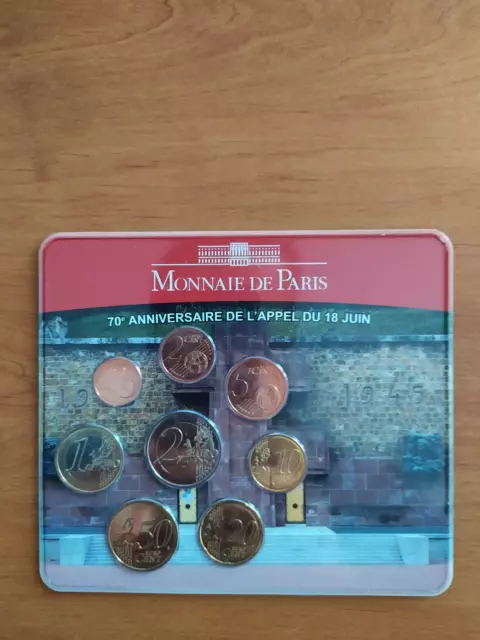 Miniset BU France Euro 2010 DE GAULLE Mont Valérien Rouge 2€ Commémo Epuisé RARE