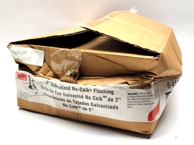 Pack of 6 atey No-Calk Roof Pipe Flashing Galvanized 2" 11854