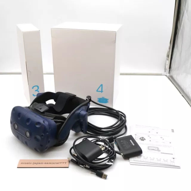 Auriculares HTC Vive Pro HMD Realidad Virtual VR con Cable Adaptador Japón Usados