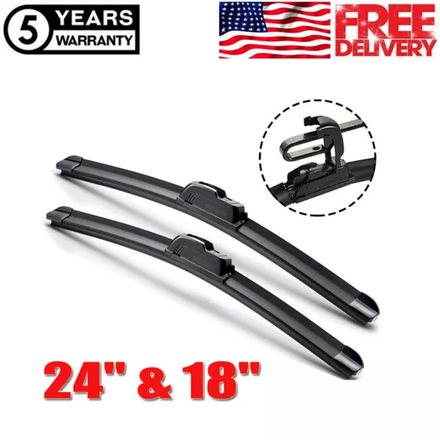 All Season Wiper Blades size 24" & 18" Windshield Front Right & Left - SET OF 2