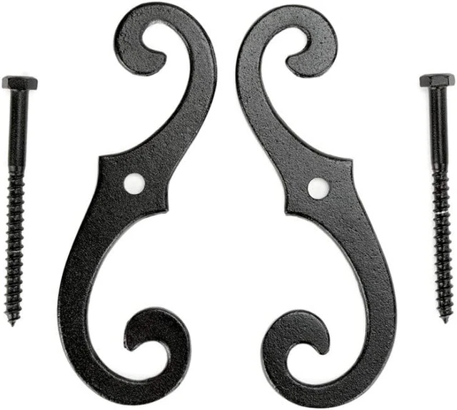 Renovators Supply Black Shutter Dog Holders 6.5 Inches Long Antique Decorative S