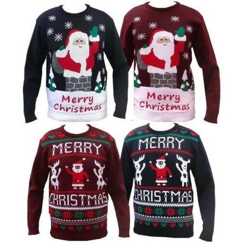 Spesso Maglia Natale Felpa Pupazzo di Neve Renna Babbo Natale da Donna da Uomo