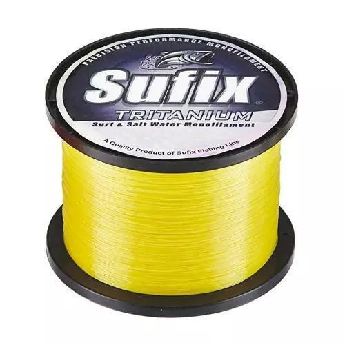 SUFIX Tritanium Surf Mono Fishing Line - Bulk Spools - Neon Gold / Yellow