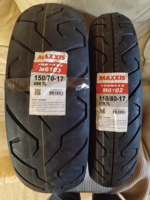 Tyres Maxxis Promaxx 150/70-17 110/80-17 Honda Ntv650 Revere Etc