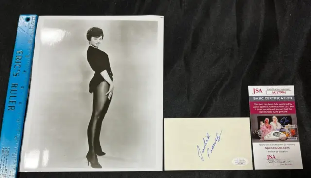 Juliet Prowse actress hand signed autographed 3x5" Index Card JSA COA AA 11923