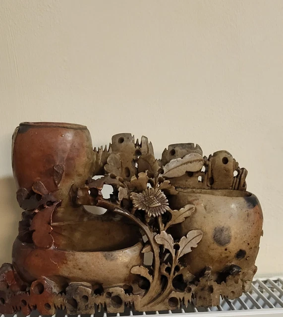 Vintage Chinese Ornament Hand Carved, Soap Stone