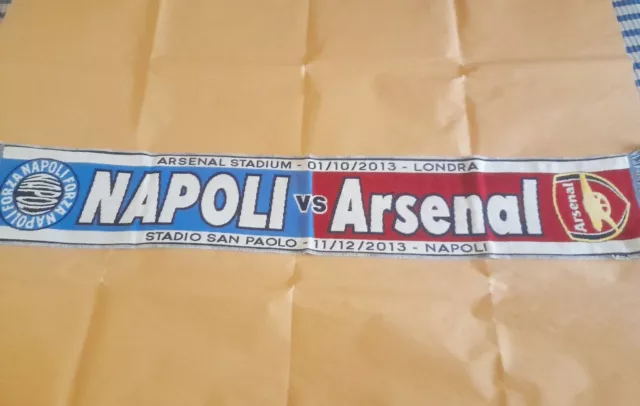 Sciarpa calcio NAPOLI vs Arsenal ( England ) 2013/14 Champions League