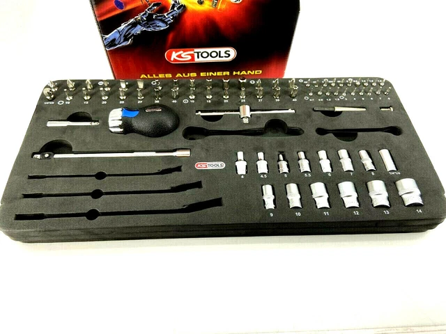 KS TOOLS 1/4+1/2 Steckschlüssel-Satz 70-tlg. 911.0670 Ratsche Knarren Nüsse