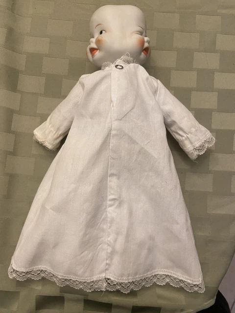 Vintage 3 Faced Doll 12" Bisque Porcelain w Cloth Body 3 Faces of Eve