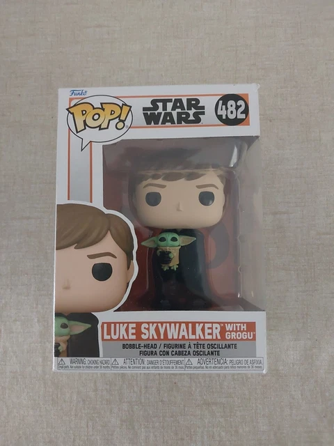 POP Star Wars Luke Skywalker with Grogu Bobble Head Vinyl Figure No482 12cm Tall