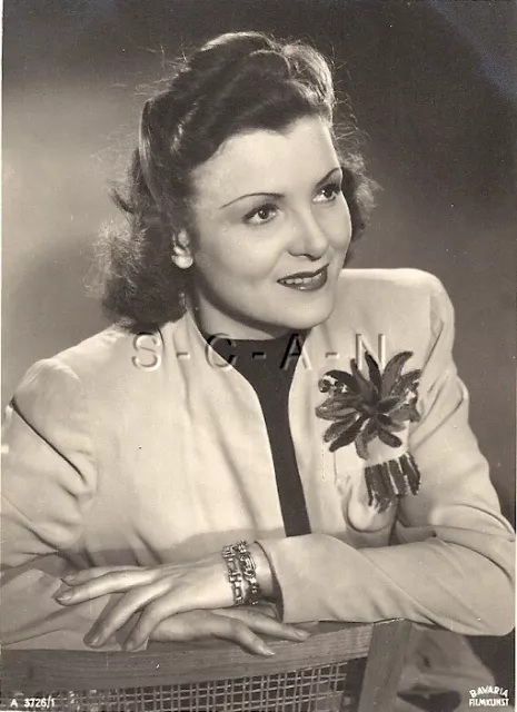 Org Vintage German 1930s-40s Actress Pinup RPPC- Movie Star- Maria Andergast